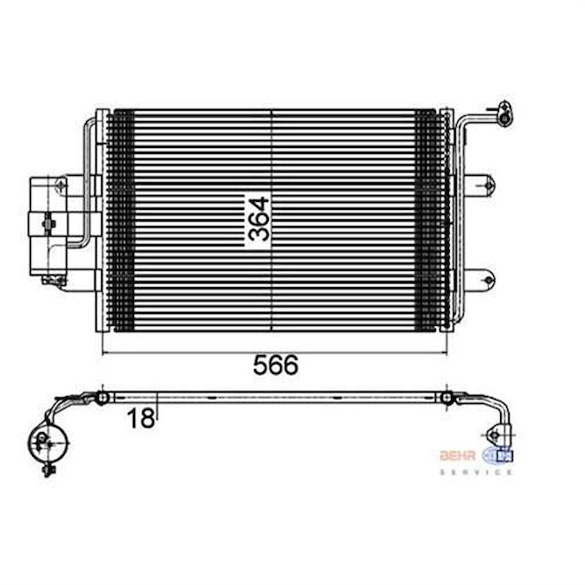 Mahle-Knecht-Behr AC180000P Klima Radyatörü Audi Bora Golf Octavia 1.4L 16V 98- 1J0820413N