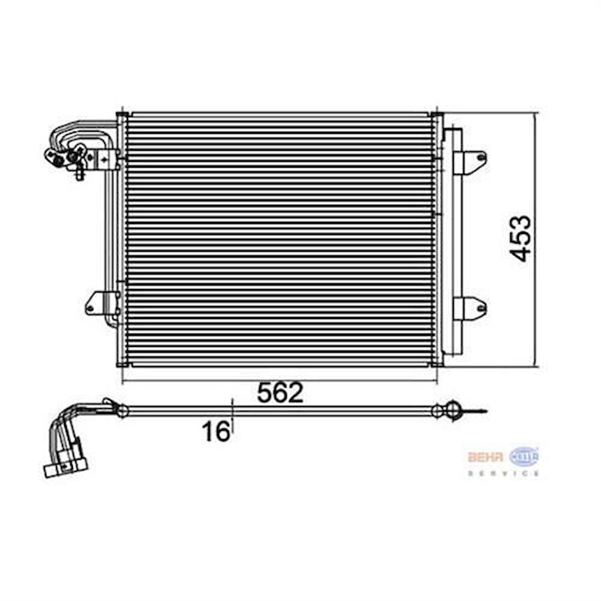 Mahle-Knecht-Behr AC325000P Klima Radyatörü Kondanser Caddy III 1.9TDI 03-07 1T0820411E