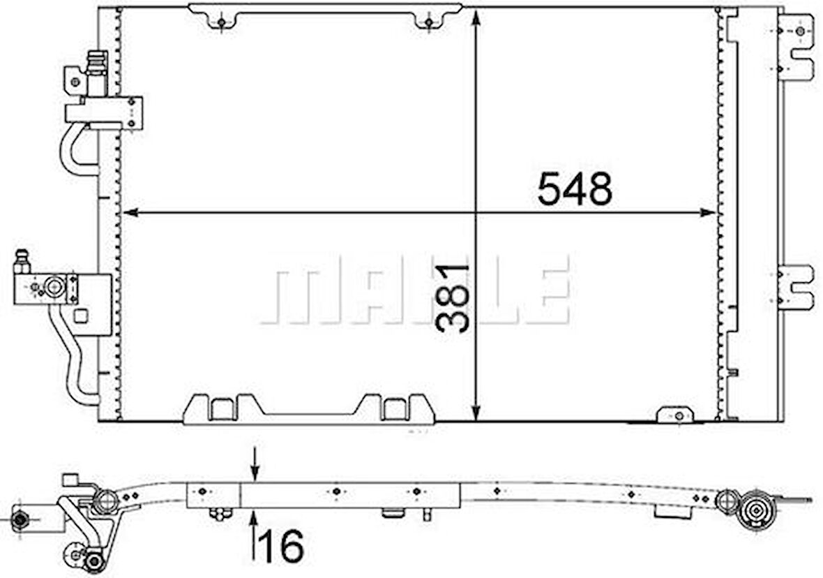 Mahle-Knecht-Behr AC378000S Klima Radyatörü Astra H Zafira B A16XER 1850097