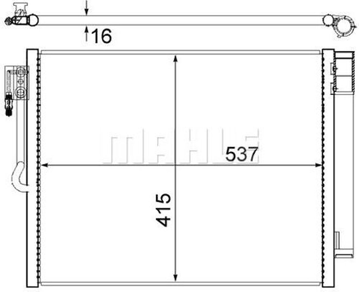 Mahle-Knecht-Behr AC596000S Klima Radyatörü Meriva B 1850154