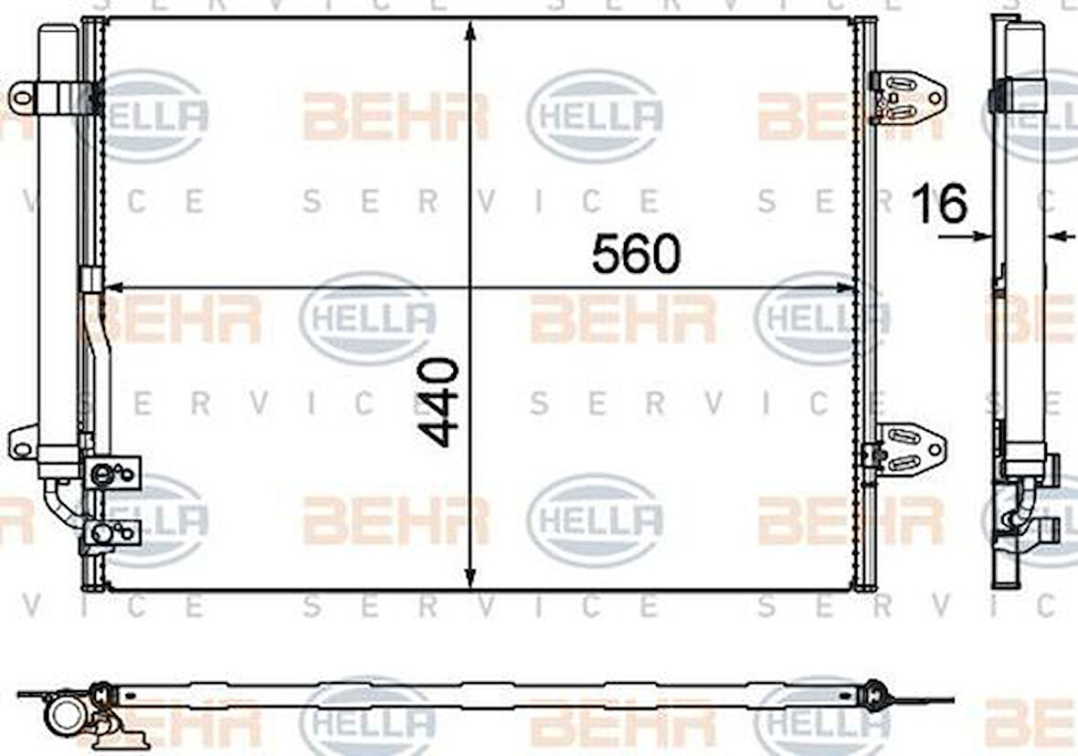 Mahle-Knecht-Behr AC733000P Klima Radyatörü Passat 06-11 CC VII 1.4 1.8 2.0TSI 3.2 3.6FSI 05-15 3C0820411C