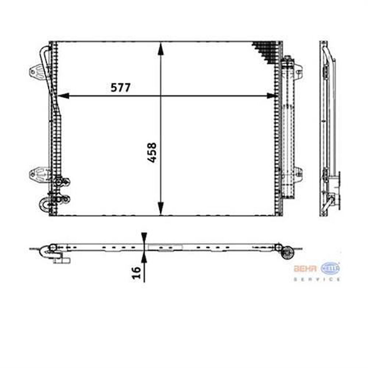 Mahle-Knecht-Behr AC734000P Klima Radyatörü Passat CC 1.4 1.8 2.0TSI 3.2 3.6FSI 05-15 3C0820411C
