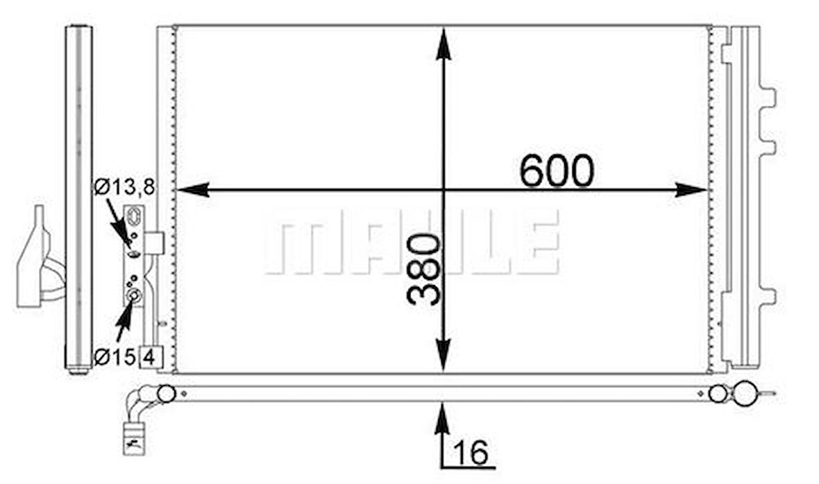 Mahle-Knecht-Behr AC778000S Klima Radyatörü BMW F25 F26 64539216143