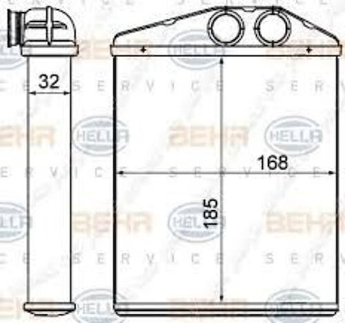 Mahle-Knecht-Behr AH13000S Kalorifer Radyatörü Croma Signum Vectra C Vectra C GTS Cadillac Bls Saab 9 3 9 3X 93171801