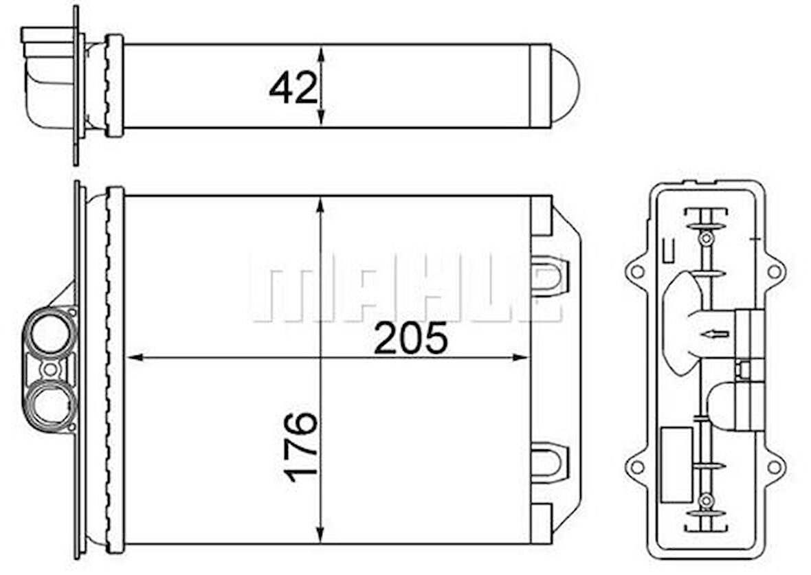 Mahle-Knecht-Behr AH216000S Kalorifer Radyatörü Vectra B-Saab 9-4 90512200