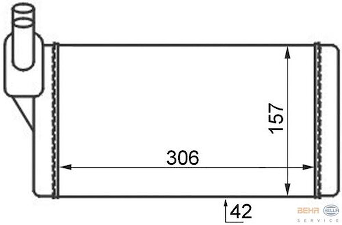 Mahle-Knecht-Behr AH47000S Kalorifer Radyatörü Transporter T4 96 02 701819031A