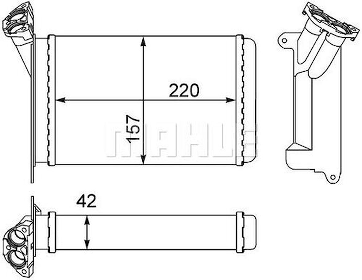 Mahle-Knecht-Behr AH95000S Kalorifer Radyatörü BMW E30 Klimalı 64111368875