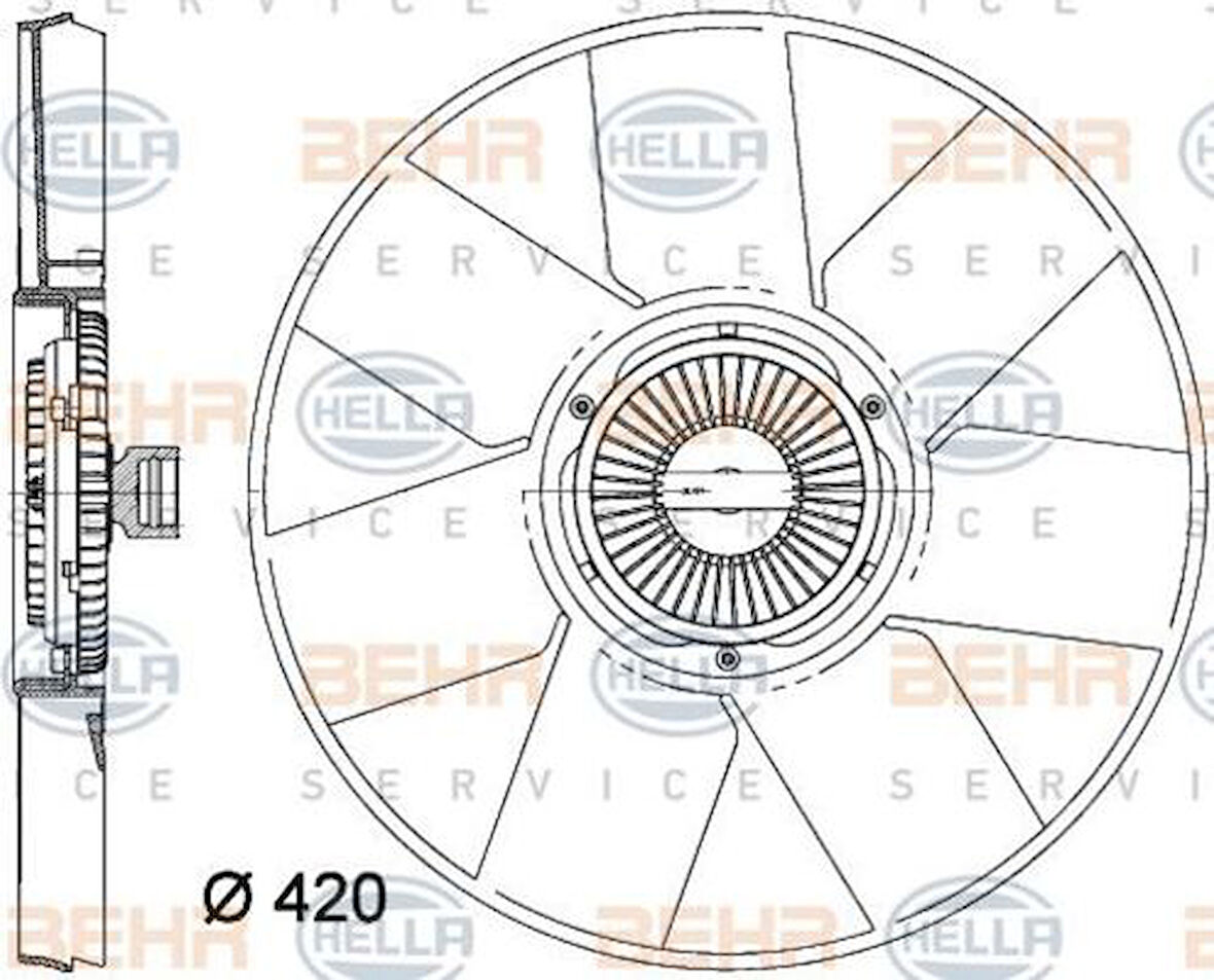 Mahle-Knecht-Behr CFF472000P Radyatör Fanı Nissan Nv 400 2.3 2011-Master III 2.3 2010- 8200660117