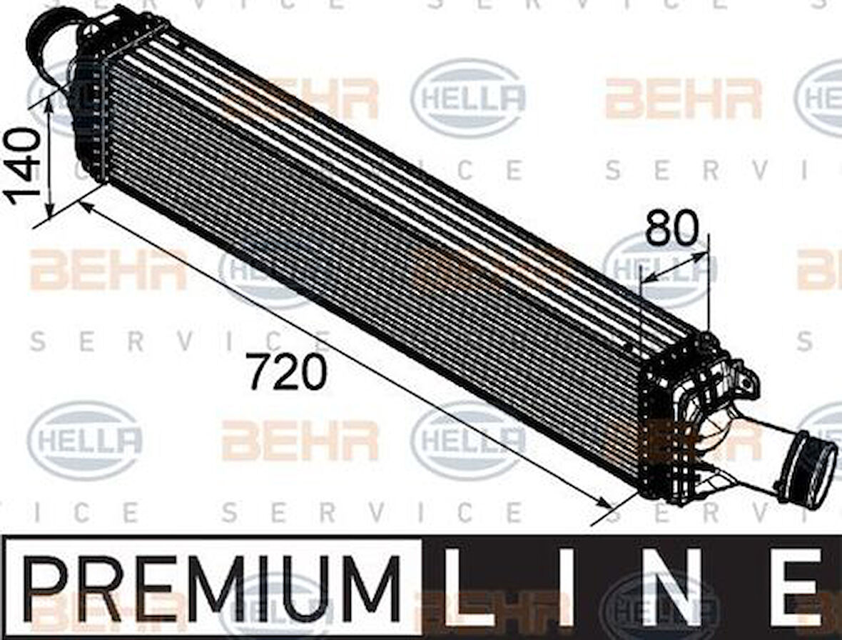 Mahle-Knecht-Behr CI169000P Turbo Radyatörü 720x134x76 Audi A4 A5 A6 A7 A8 Q5 2.7TDI 3.0TDI 08- 8K0145805AC