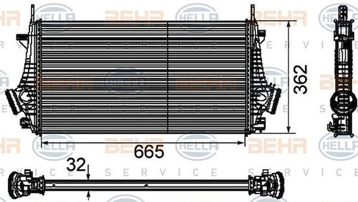 Mahle-Knecht-Behr CI191000P Turbo Radyatörü Insignia A16LET B16DTH A20DTC Y20Dth 13241751