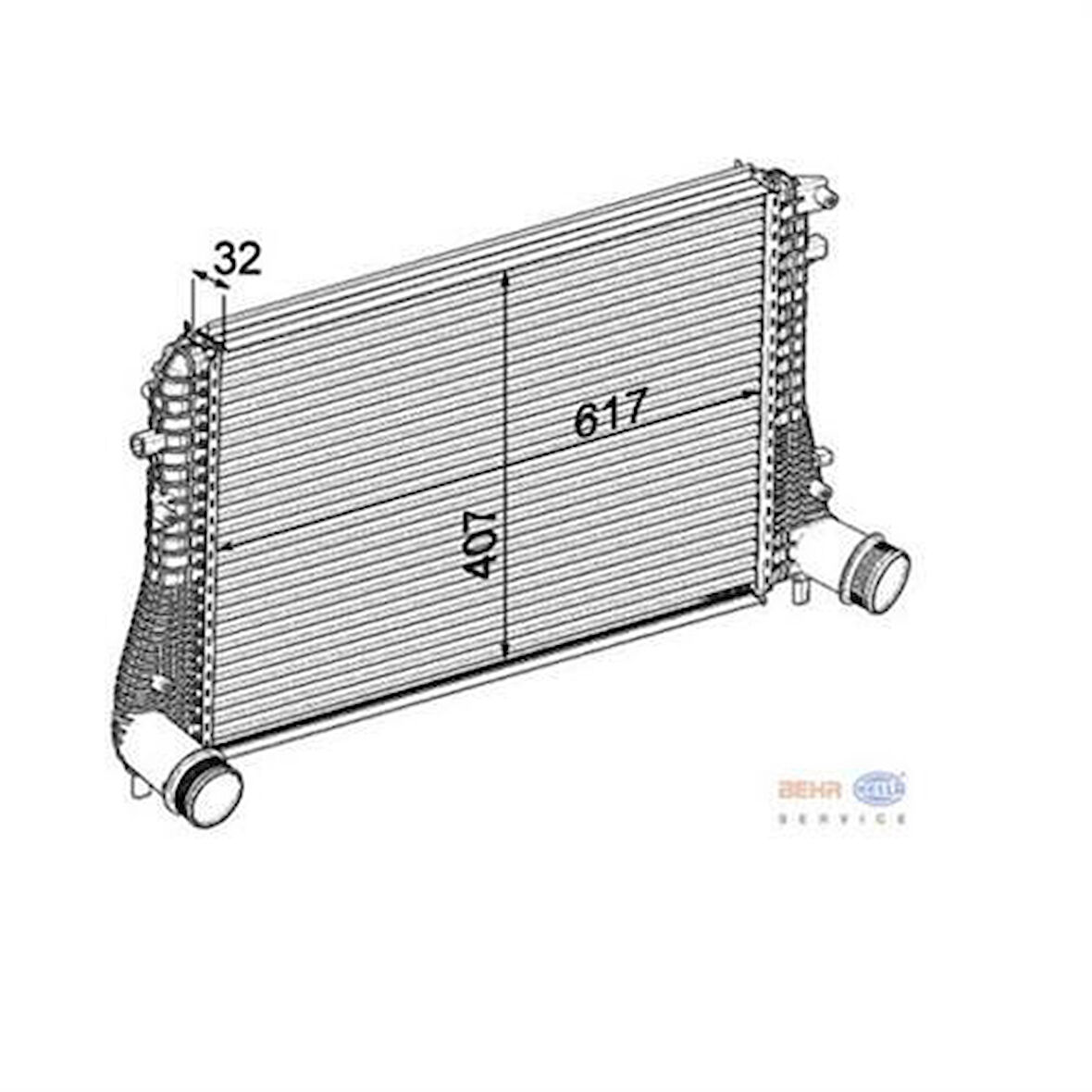 Mahle-Knecht-Behr CI207000P Turbo Radyatörü Golf Caddy Passat Jetta Touran BKD CFFB 10- 1K0145803CC