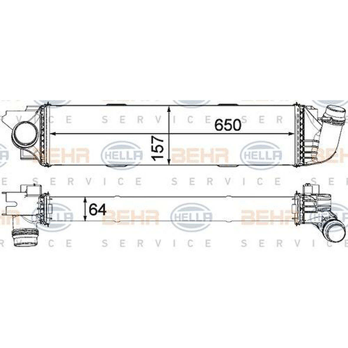 Mahle-Knecht-Behr CI31000P Turbo Radyatörü Nissan Nv300 Vivaro Traffic III 1.6 CDTI 14-Nv299 144960050R