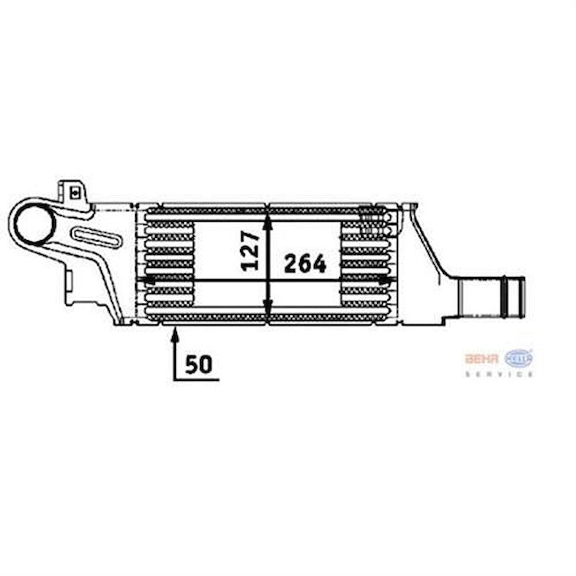 Mahle-Knecht-Behr CI57000P Turbo Radyatörü Intercooler Corsa C 1.7Dı-1.7DTI 00 264X127X50 1302113