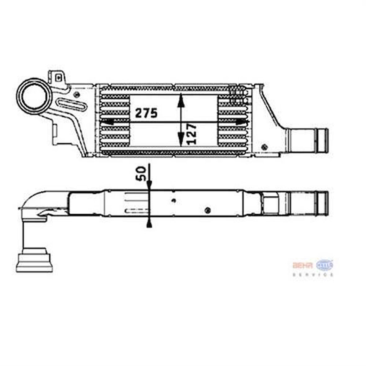 Mahle-Knecht-Behr CI61000P Turbo Radyatörü Corsa C Tigra B Y13Dt Z13Dt Z13DTJ Z17Dth 1300410