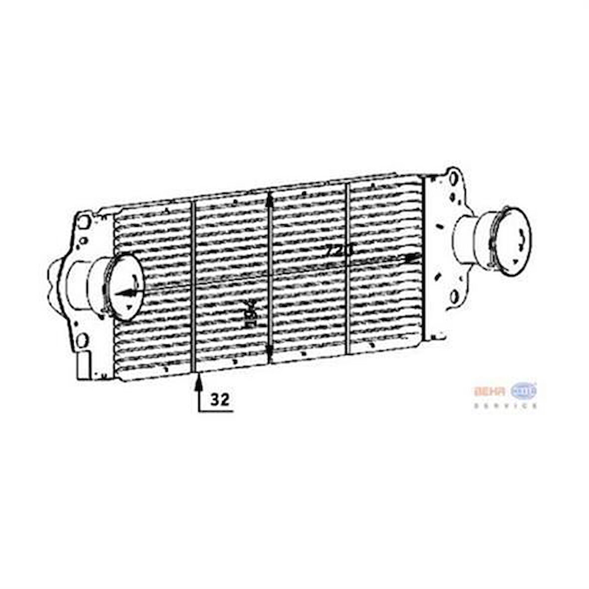 Mahle-Knecht-Behr CI80000P Turbo Radyatörü Transporter T5 T6 1.9 2.5TDI AXB AXC AXD AXE CAAA CAAB CAAC Aad CAAE 03-14 7H0145804B