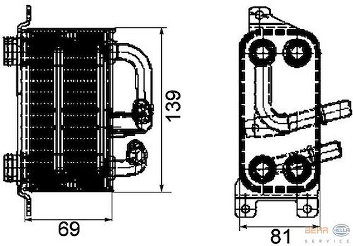 Mahle-Knecht-Behr CLC66000P Motor Yağ Soğutucu BMW M54 N62 E60 E63 E65 E66 Premium Lıne 17117534896