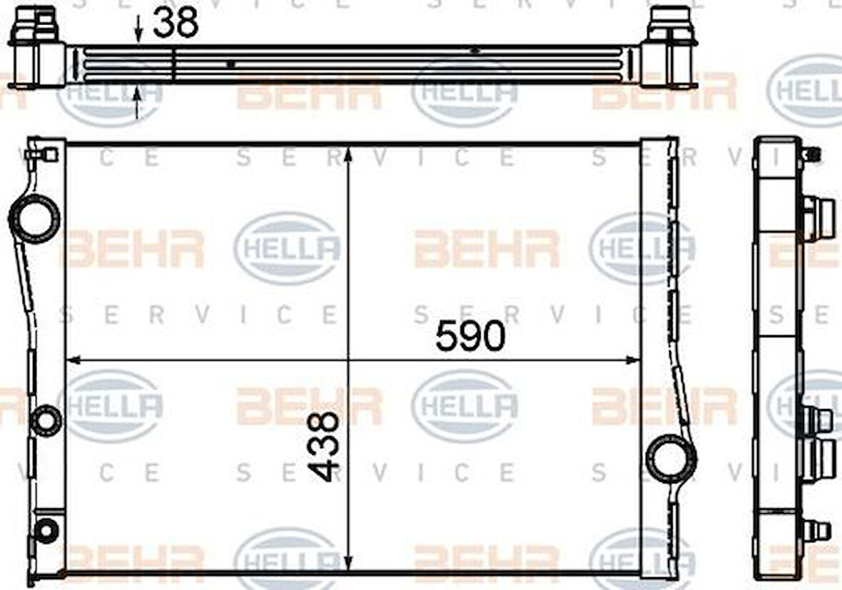 Mahle-Knecht-Behr CR1049000S Motor Su Radyatörü BMW F15 F16 E70 E71 E71 17117533472