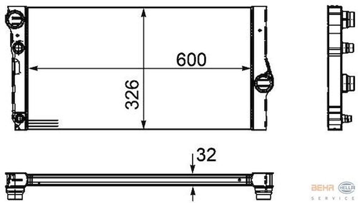 Mahle-Knecht-Behr CR1147000P Motor Su Radyatörü BMW F10 F07 F11 F13 F01 F02 F03 F03 17118509175
