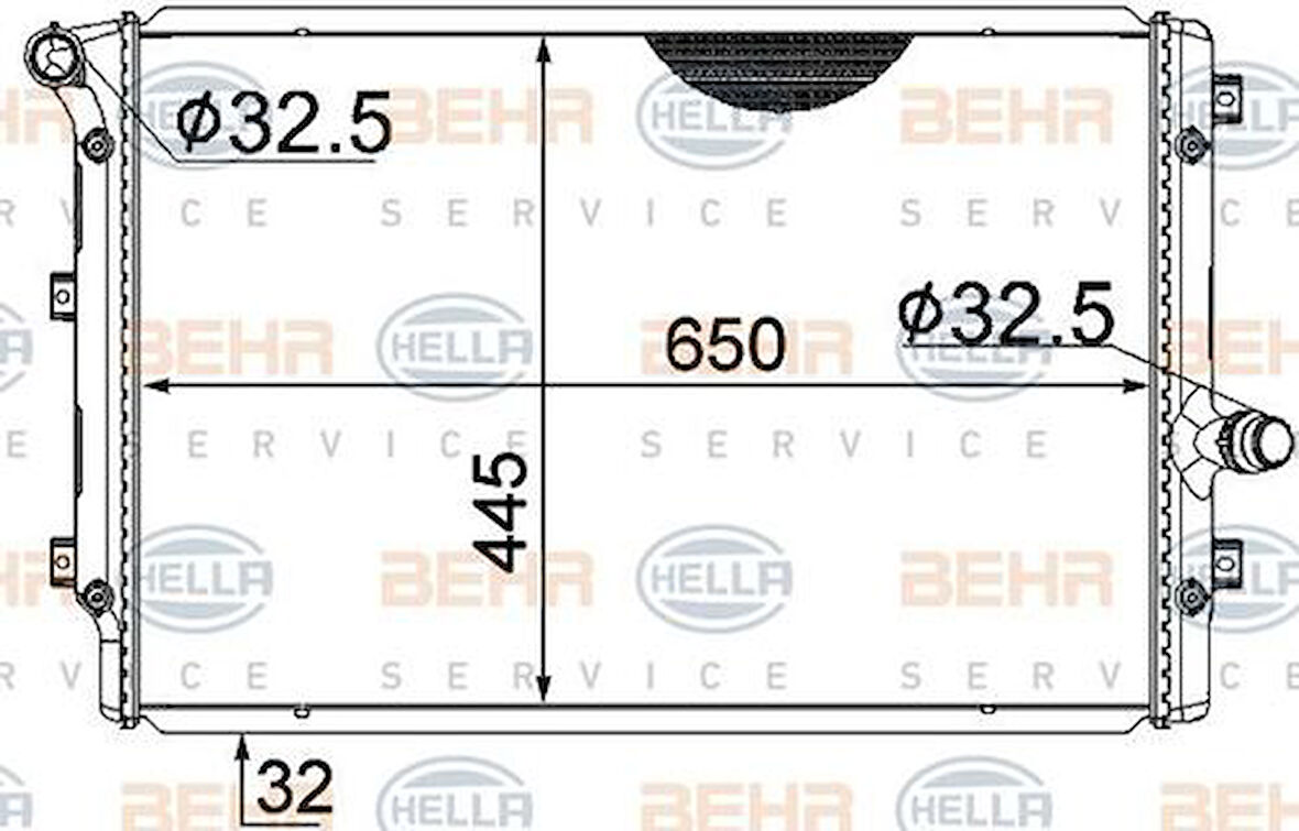 Mahle-Knecht-Behr CR1539001S Motor Radyatörü A3 1.6 2.0TDI Leon Golf V 2.0TDI 04- 1K0121251EH