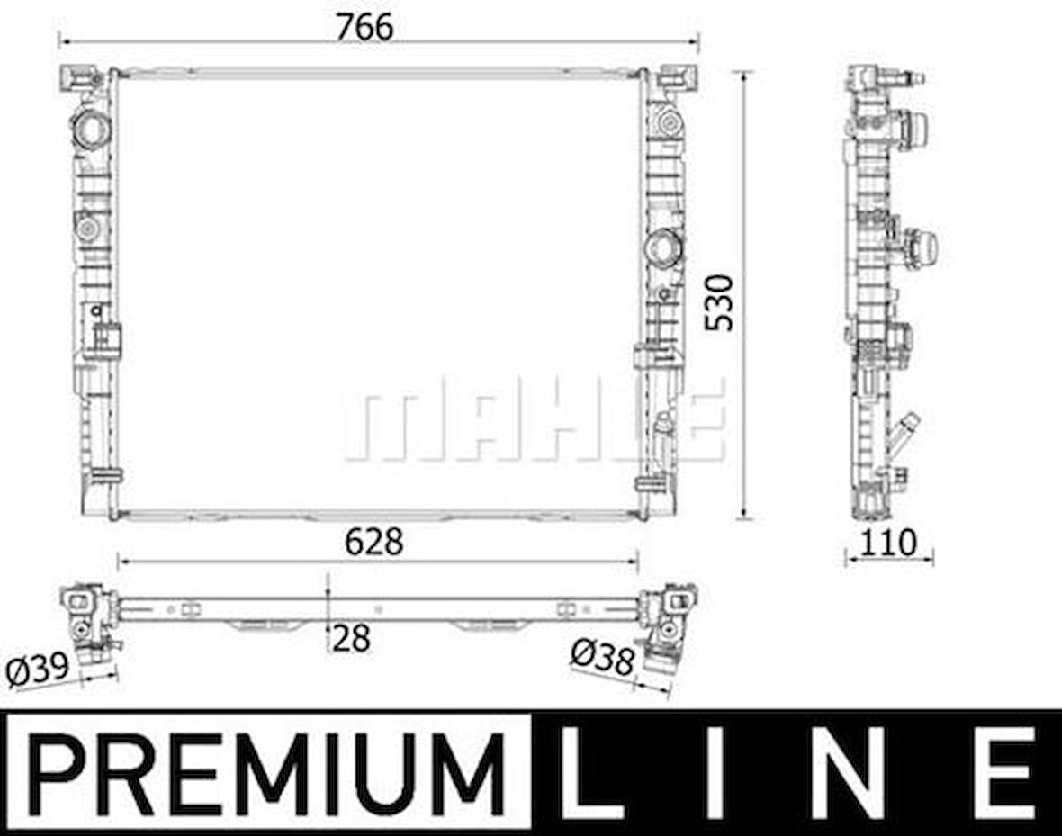 Mahle-Knecht-Behr CR2198000P Motor Su Radyatörü Premium Line BMW B48 G30 F90 G31 G32 G11 G11 17118743664