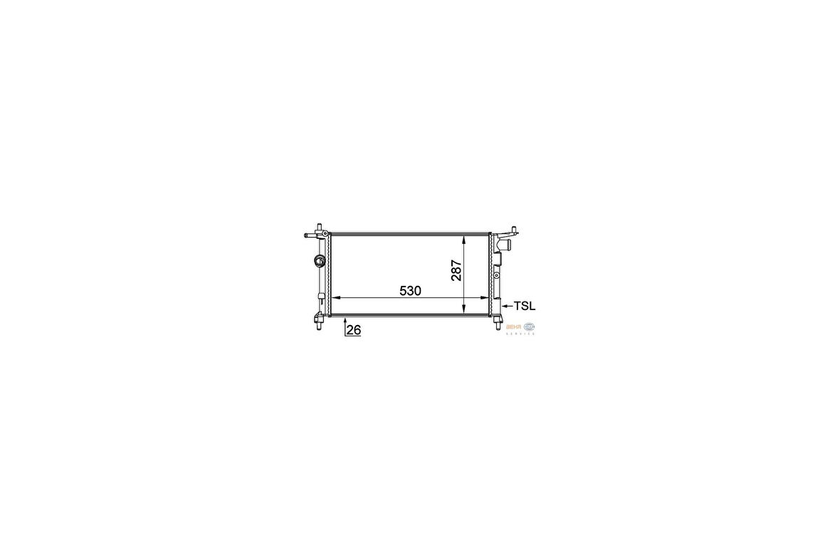 Mahle-Knecht-Behr CR268000S Motor Su Radyatörü Klima Hariç Corsa B X12SZ C14NZ X14Xe X16Xe 1300149