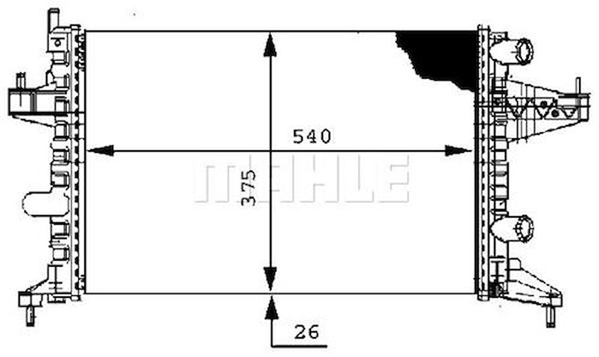 Mahle-Knecht-Behr CR388000S Motor Su Radyatörü Z10XEP Z12Xe Z12XEP Z14XEP Corsa C 1300236