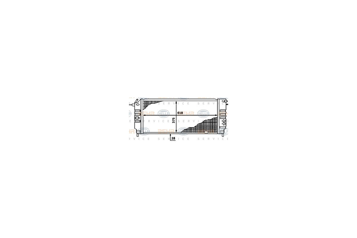 Mahle-Knecht-Behr CR438000S Motor Su Radyatörü Manuel Vectra A C20Ne C20Xe X20XEV 90443466