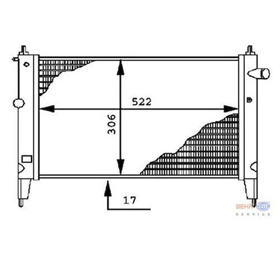 Mahle-Knecht-Behr CR446000S Motor Su Radyatörü Klima Hariç M.T Astra F 14NV-14Se-C14Se-C14NZ-X14NZ 1300154