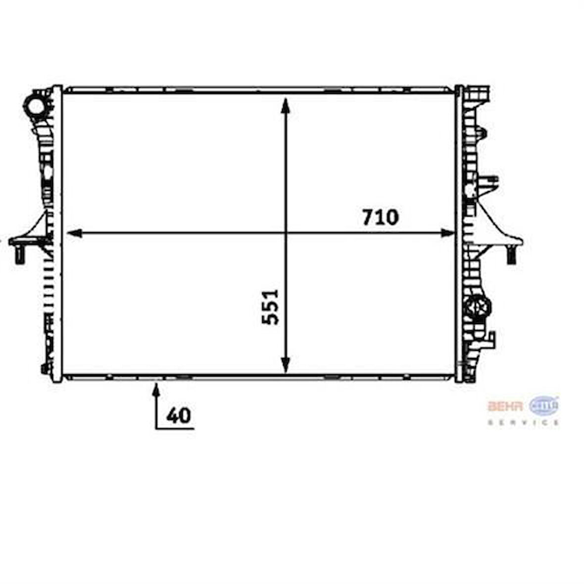 Mahle-Knecht-Behr CR571000P Motor Su Radyatörü Audi Q7 Porsche Cayenne Touareg 3.0TDI 3.2 4.2 5.0 6.0 3.6FSI 3.0TFSI 03-10 7L0121253A
