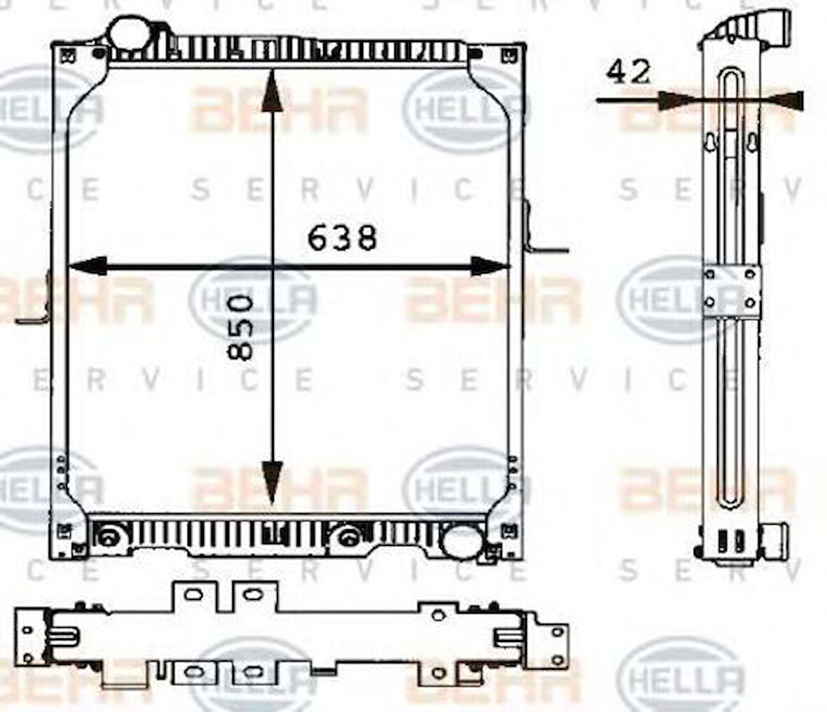 Mahle-Knecht-Behr CR572000P Motor Su Radyatörü BMW M57N 67 E39 E60 E65 Premium Lıne 17112248478