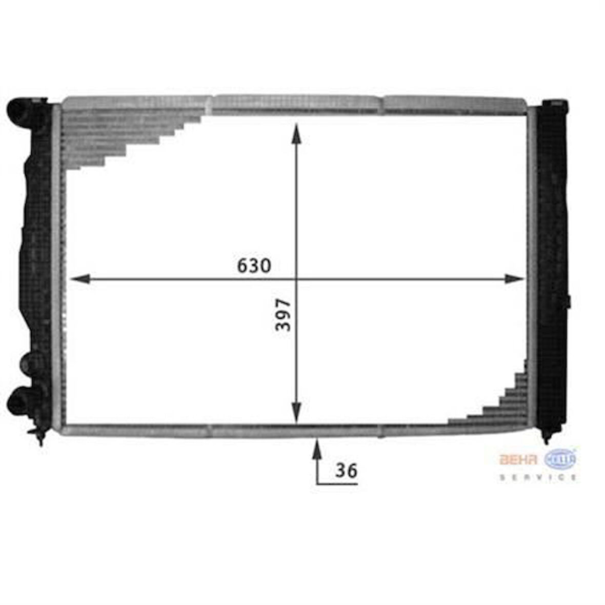 Mahle-Knecht-Behr CR647000S Motor Radyatörü Passat A4 A6 1.6 1.8T 1.9TDI 97-00 8D0121251P