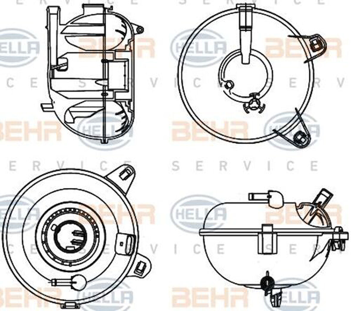 Mahle-Knecht-Behr CRT21000S Radyatör Yedek Su Deposu A3 Q2 TT Leon Ateca Fabia Kodiaq Octavia Superb Yeti Arteon Golf Passat Tiguan 5Q0121407G