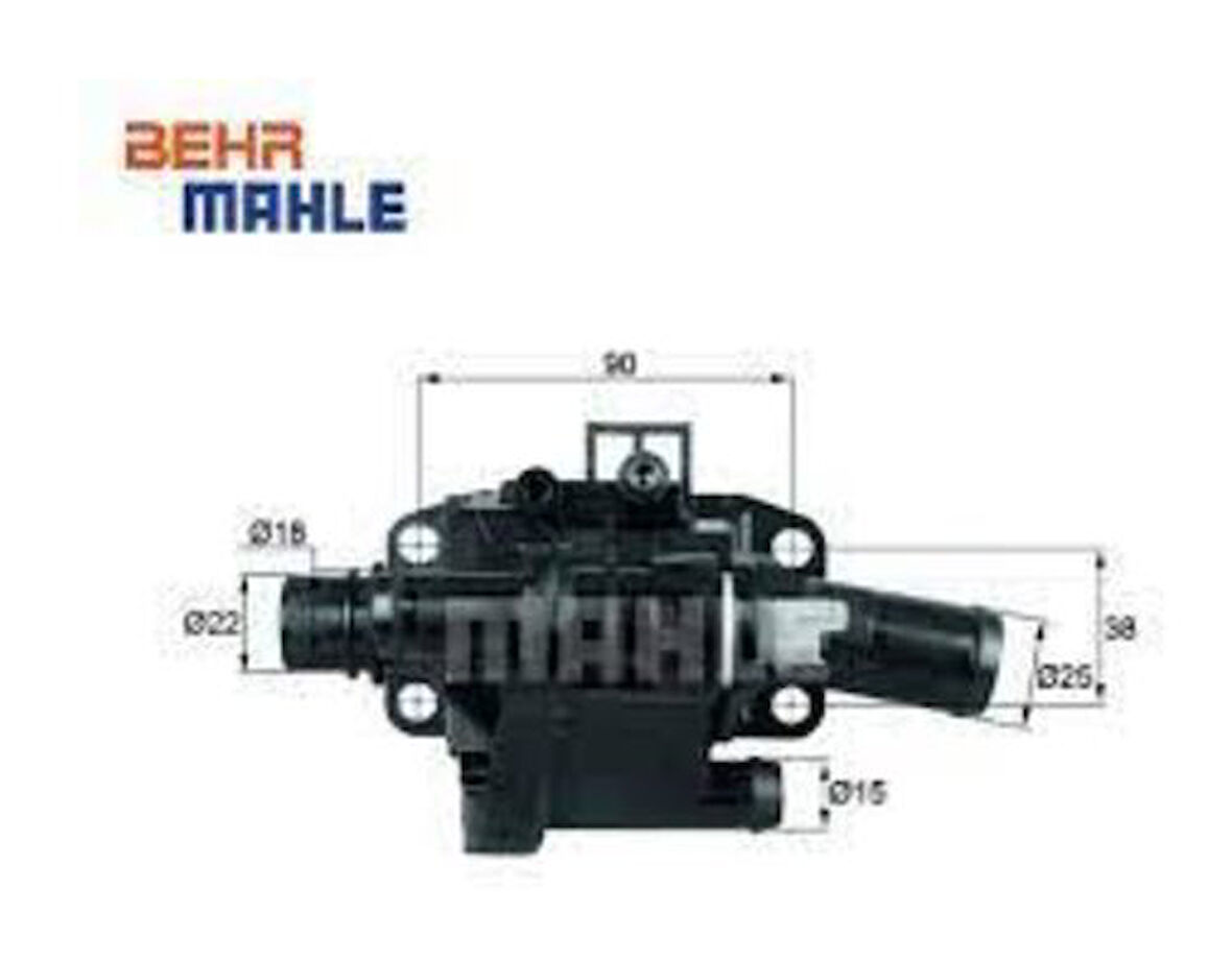 Mahle-Knecht-Behr TH4183 Termostat 83C Berlingo C3 C4 C5 Jumpy Xsara 1.6 HDI Fiesta Focus Cma1.6 TDCI 206 207 P307 P3 3M5Q8A586AC