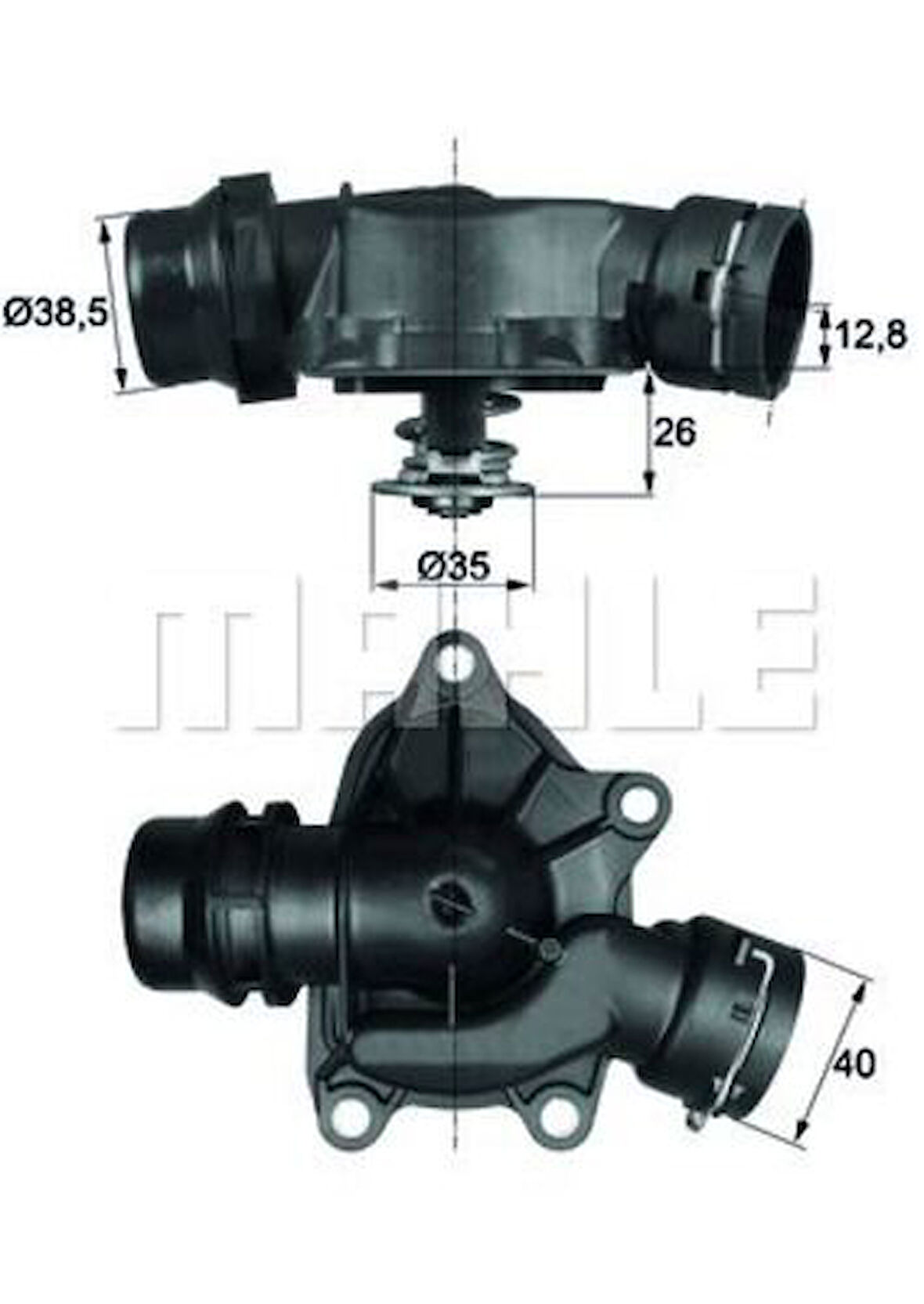 Mahle-Knecht-Behr TI2688 Termostat 88C BMW E38 E39 M57 D29 11532247269