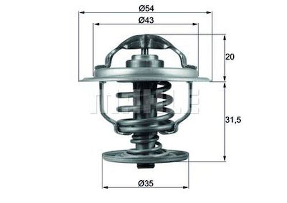 Mahle-Knecht-Behr TX10987D Termostat 87CA3 A4 A6Bora Caddy 2 Golf Jetta 2 Passat Polo T4 T5 Octavia Cordoba Ibiza Fabia Felıca 03G121113A