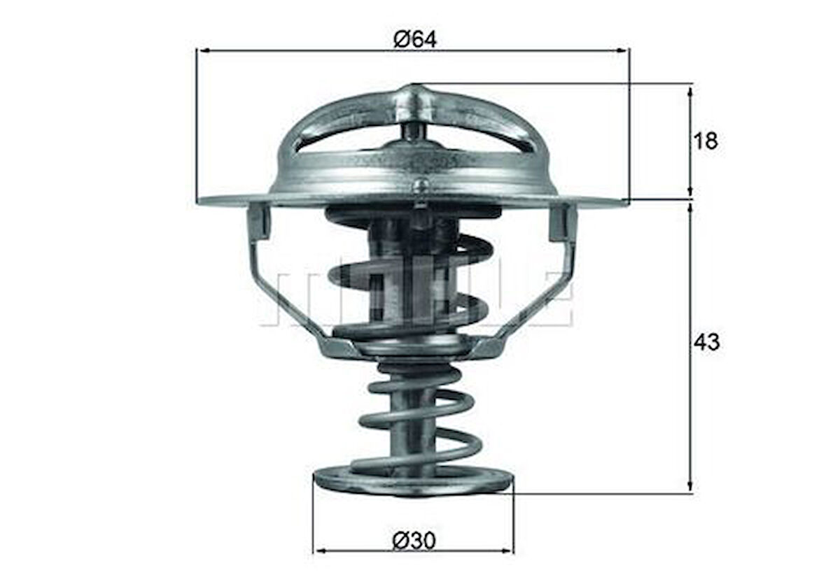 Mahle-Knecht-Behr TX11482D Termostat Nissan Navara 2006-L200 2.5 2005-2015 Mitsubishi Pajero 2000-2006 97361771
