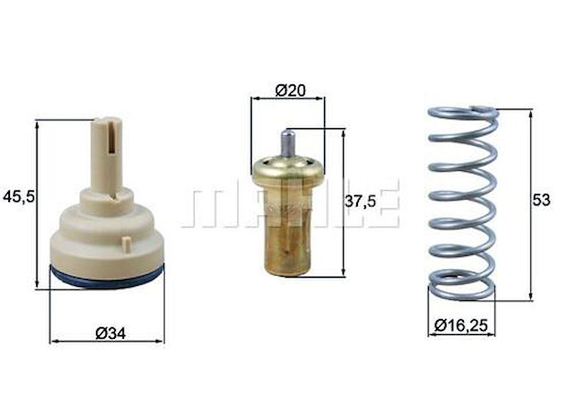 Mahle-Knecht-Behr TX18195D Termostat 95-110C Volkswagen Golf 06-13 Passat 11-15 Polo 10-14 Blg-Bmy-Cave 03C121110G