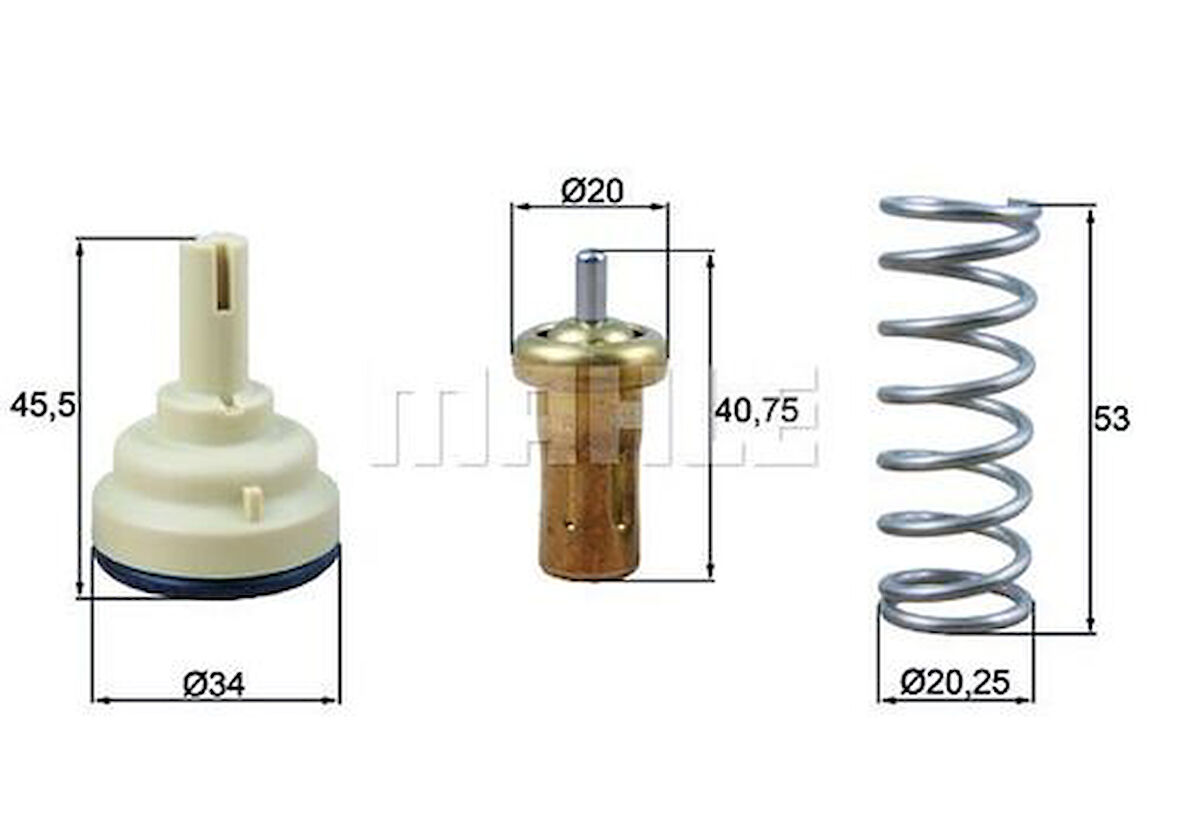 Mahle-Knecht-Behr TX20980D Termostat Thermostat Insert 03C121110R