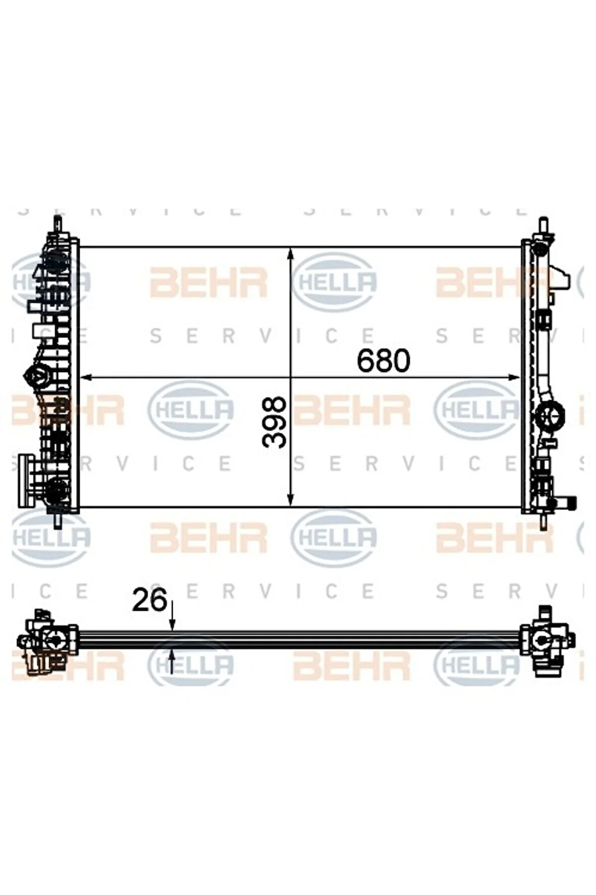 GVA Radyatör Opel Insıgnıa 2.0 Cdti 08 Otom.şanz. Klimalı