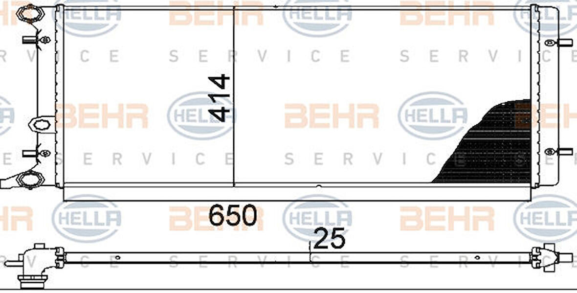 MAHLE 8mk376888-784 Radyatör Bora-Golf 4 - A3-Tt- Leon-Toledo Iı- Octavıa Ac Klimasız