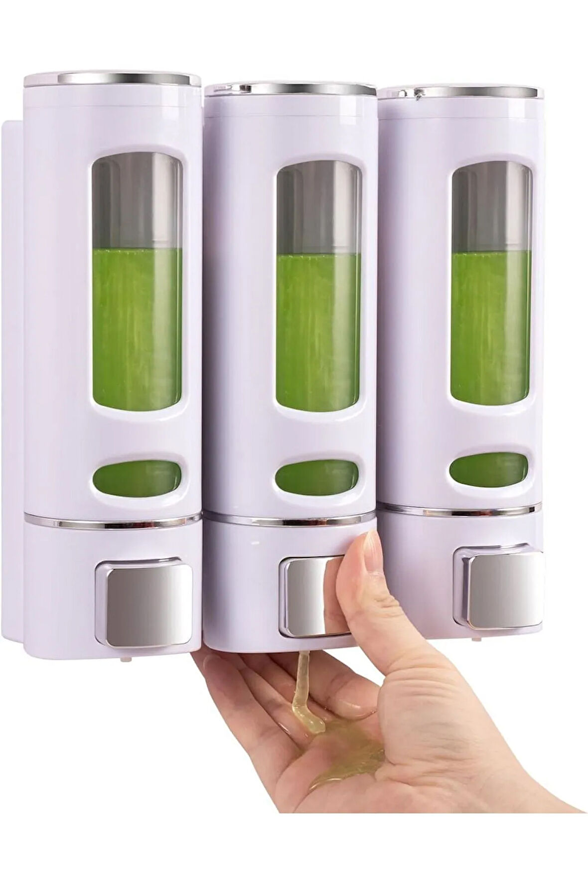 MAİN SHOP 3 ADET  400 ML Duş Şampuan Dispenseri,Doldurulabilir Şampuan ve Saç Kremi Şişeleri Banyo Mutfak Otel