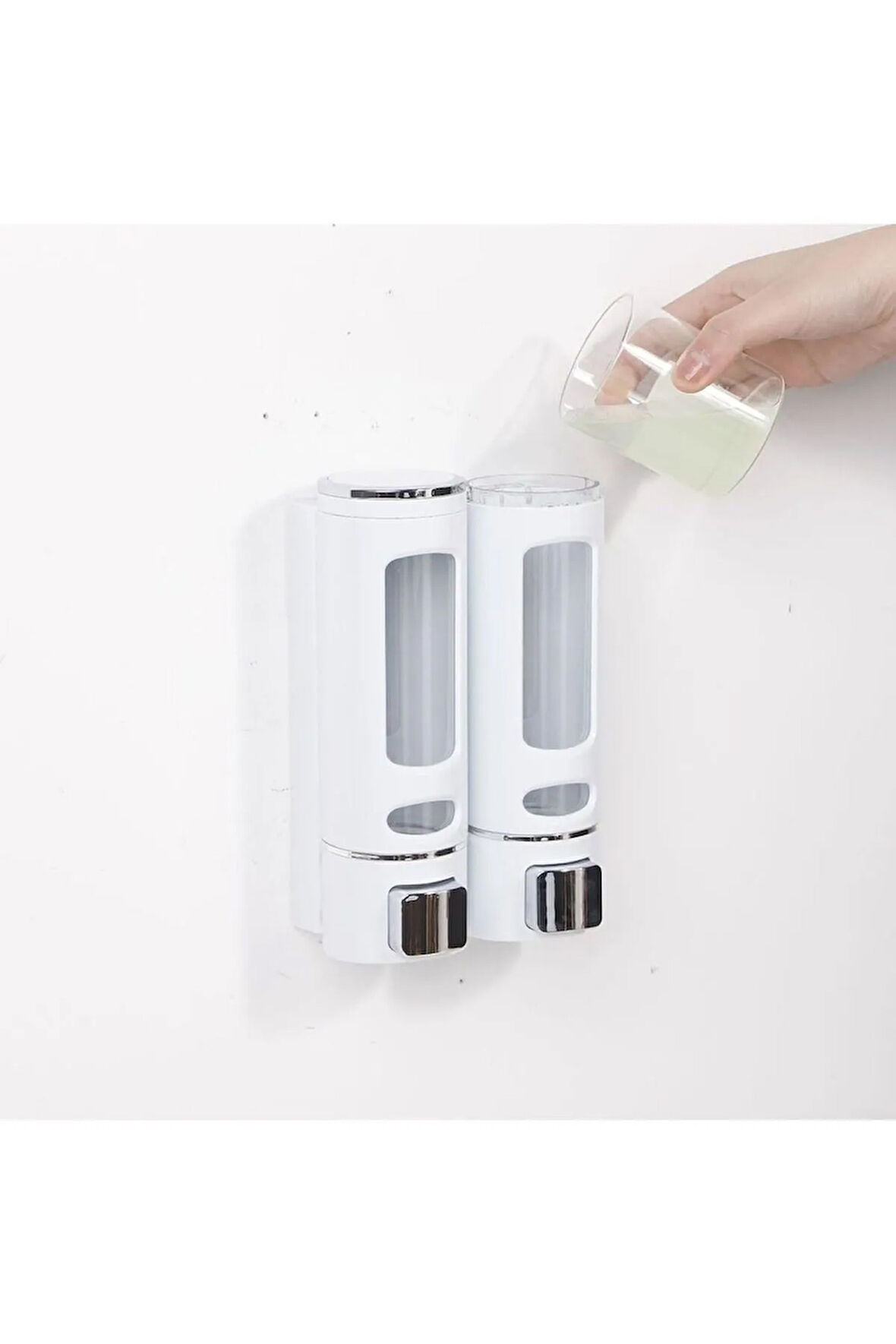 MAİN SHOP 2 ADET 400 ML Şampuan Kutusu Losyon Duş Jeli Kabı, Banyo ve Mutfak İçin Manuel Duş Jeli Dispenseri