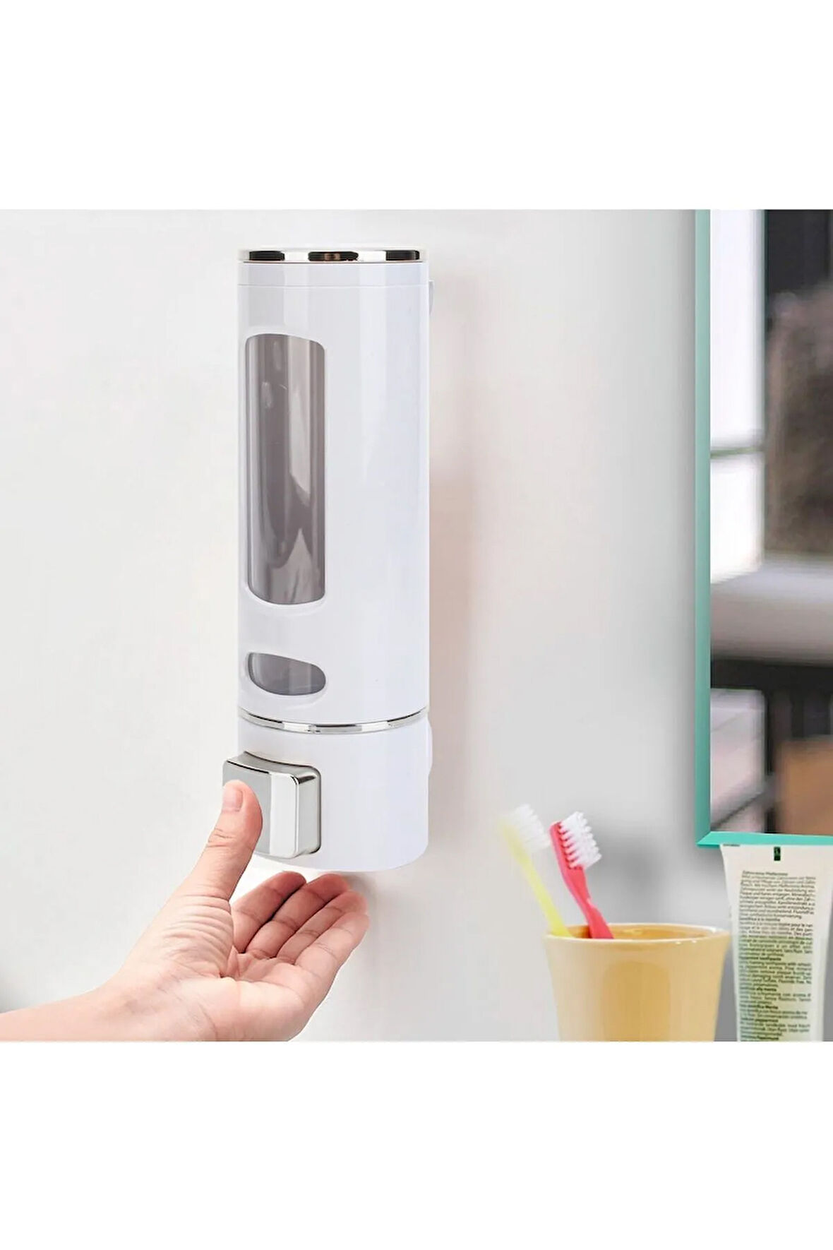 MAİN SHOP 1 ADET 400 ML Şampuan Kutusu Losyon Duş Jeli Kabı, Banyo ve Mutfak İçin Manuel Duş Jeli Dispenseri