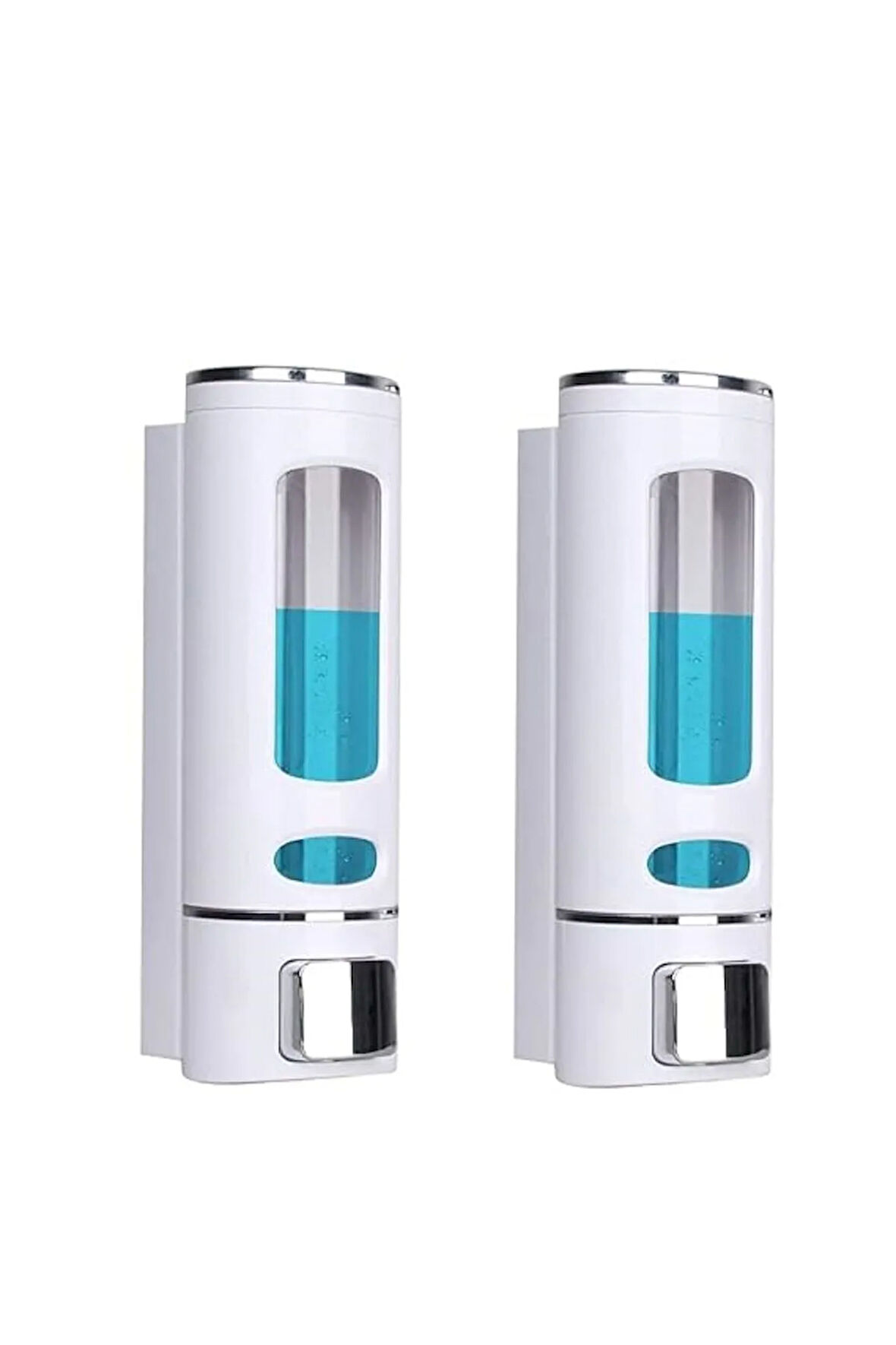 MAİN SHOP 2 ADET BEYAZ 400 ml Duvara Monte Manuel Sabunluk Sıvı Lavabo Sabunluk El Sabunu