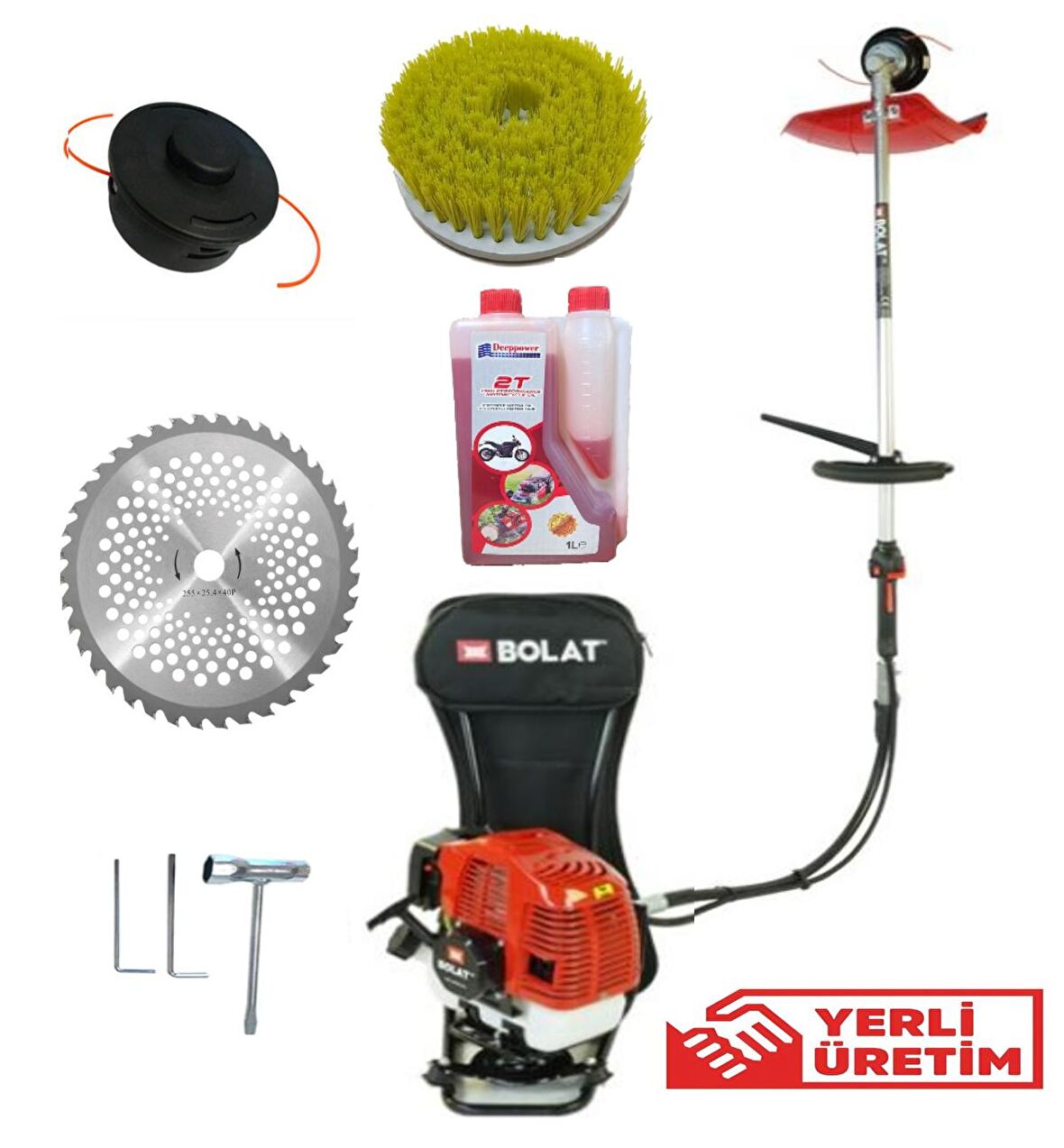 Bolat BS-520 Sırt tırpan ot motoru( HALI YIKAMA FIRÇASI VE 2T BENZİN KATKI YAĞI HEDİYELİDİR)