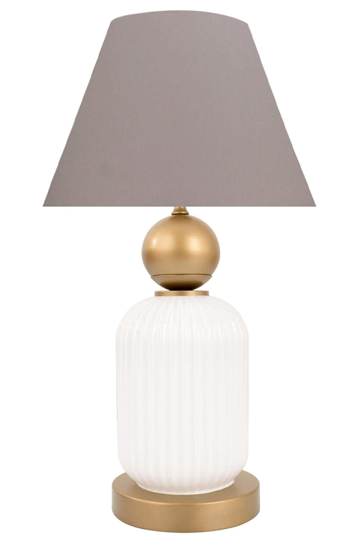 Lotus Gold - White KONİ Cam Abajur