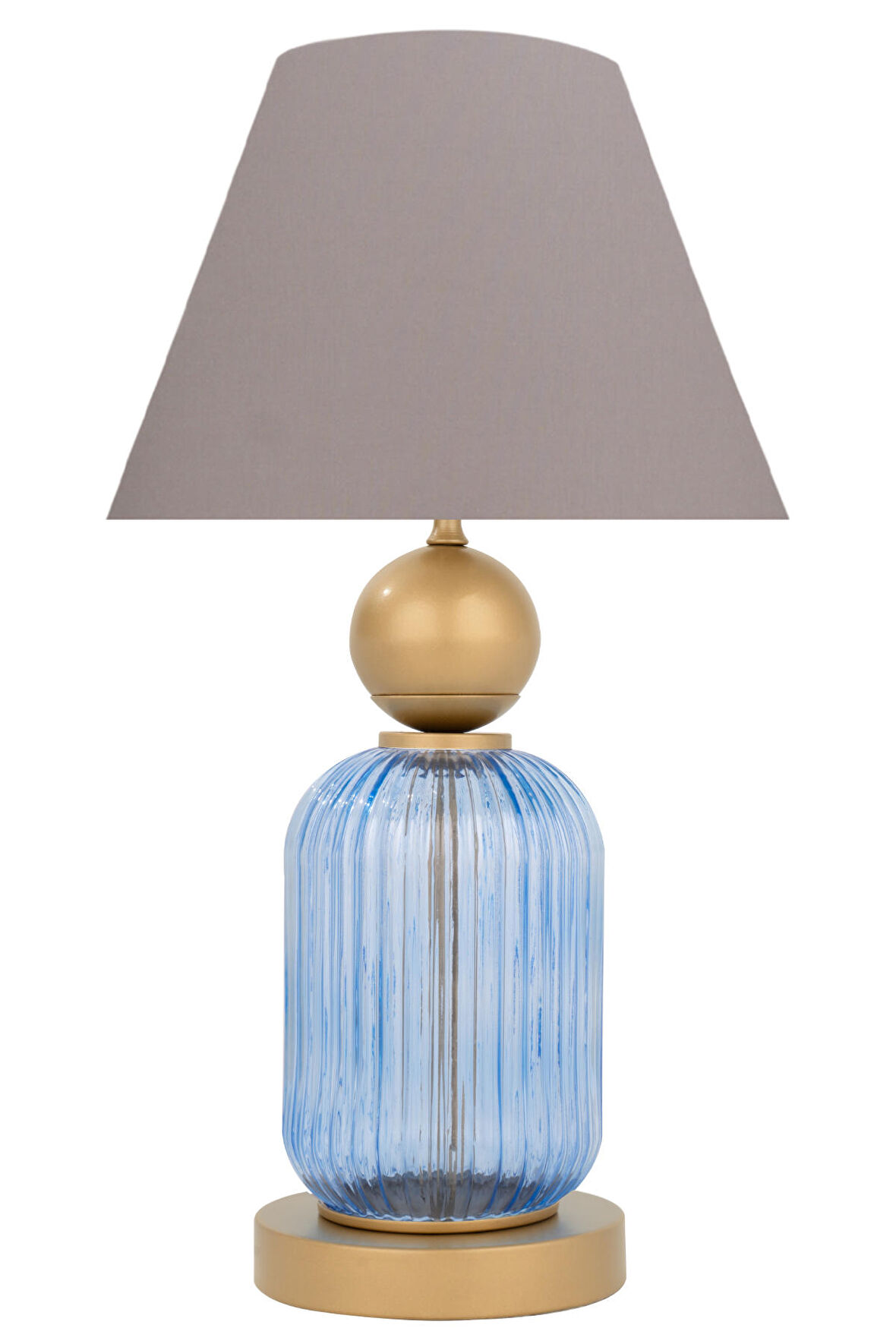 Lotus Royal Blue KONİ Cam Abajur