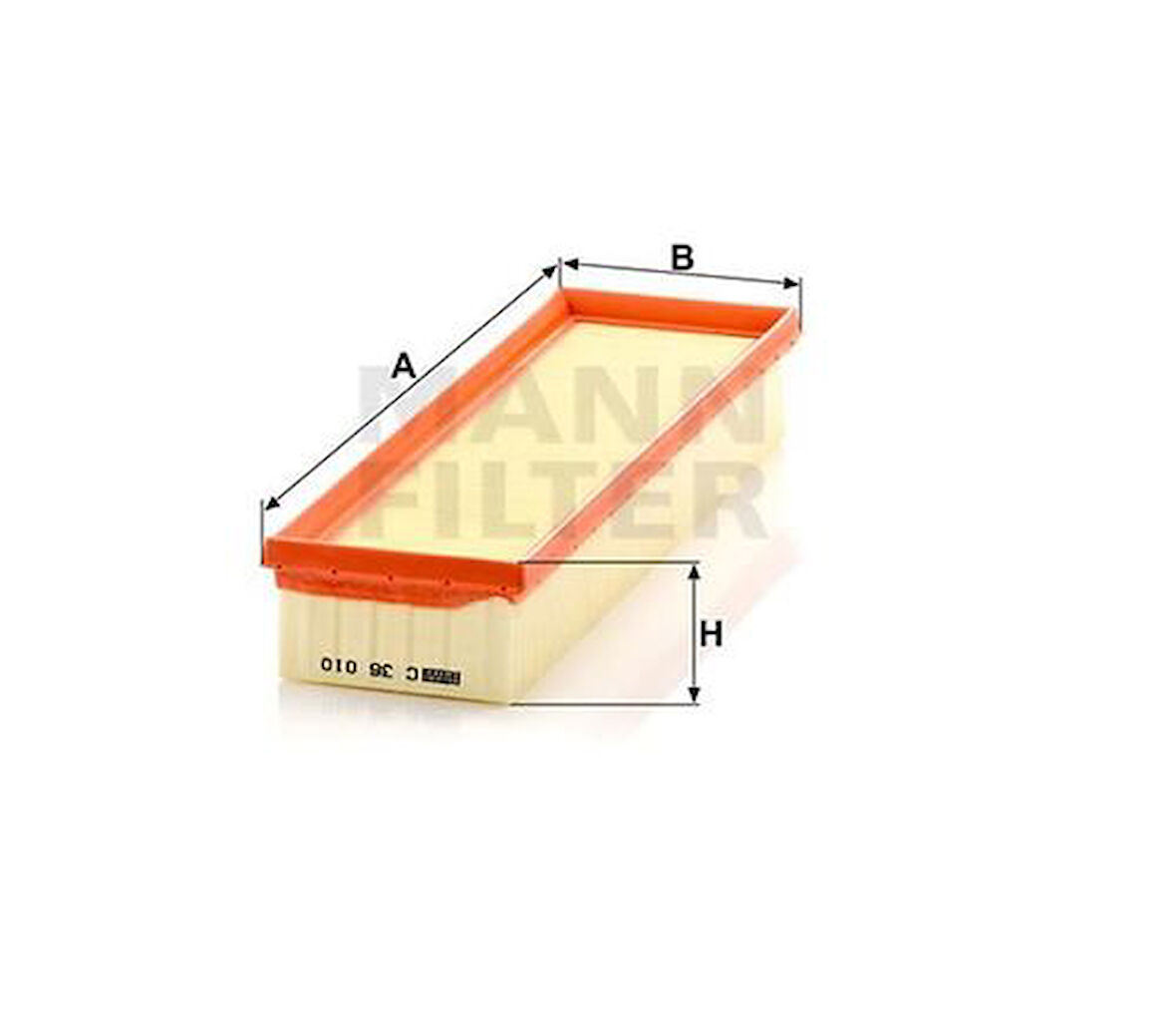 MANN C36010 Hava Filtresi 206 P307 Em YM C4 Et3J4 1.4 16V 206 206 T3E TU3A 1.4 8V 1444CQ