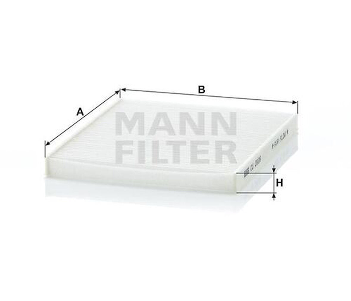 MANN CU2026 Polen Filtresi Fiat 500 07-Panda 03-YpsiIon 11- Ford Ka 08- 77365763