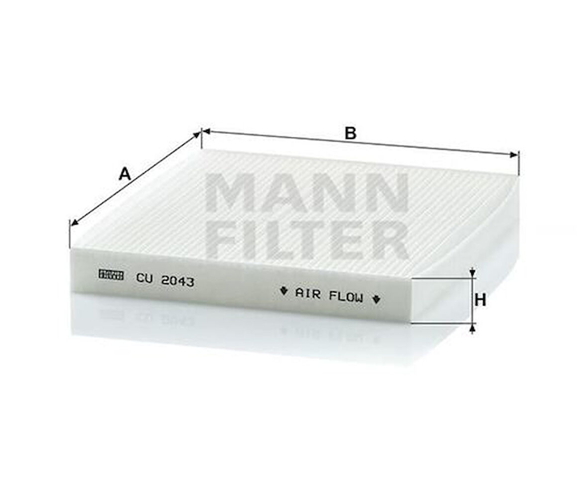 MANN CU2043 Polen Filtresi Mazda 2 03-07 Mazda 6 07-Mazda C7 07- GI6A61P11A